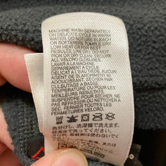 The North Face Men's Black 1/4 Zip Fleece Pullover Logo Sweatshirt Size Large - Picture 6 of 6